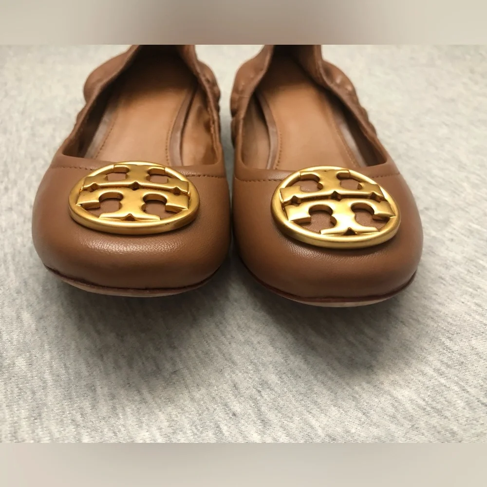 Tory Burch Leather Ballet Shoes MINNIE TRAVEL HEELS Size: US 6